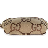 Gucci Brown Jumbo GG Canvas Textured Dollar Calfskin Web Belt Bag Handbag 5