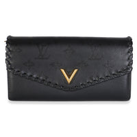 Louis Vuitton Black Monogram Cuir Plume Very Wallet Wallet id