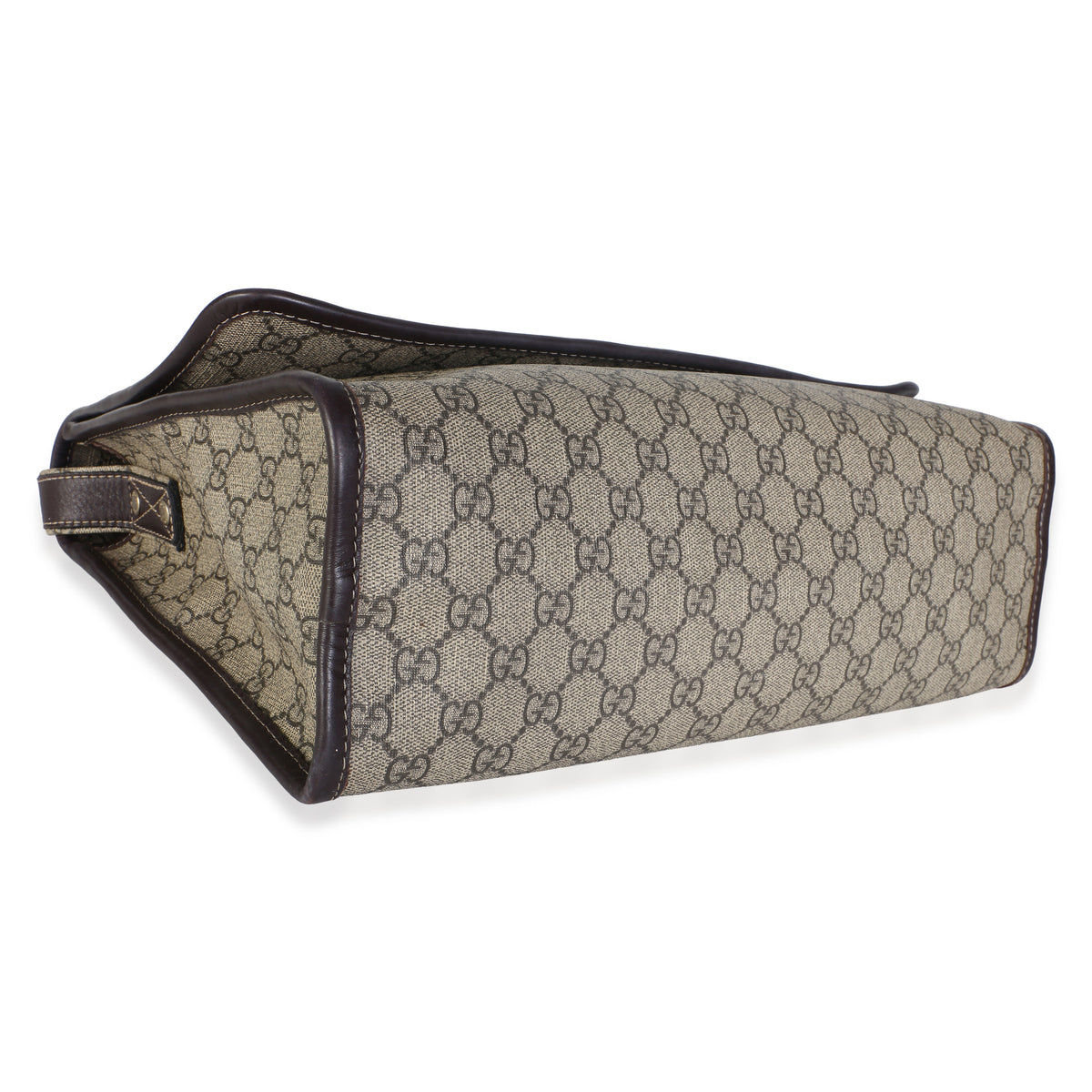 Gucci Beige GG Plus Monogram Canvas Large Flap Messenger Bag Handbag 7