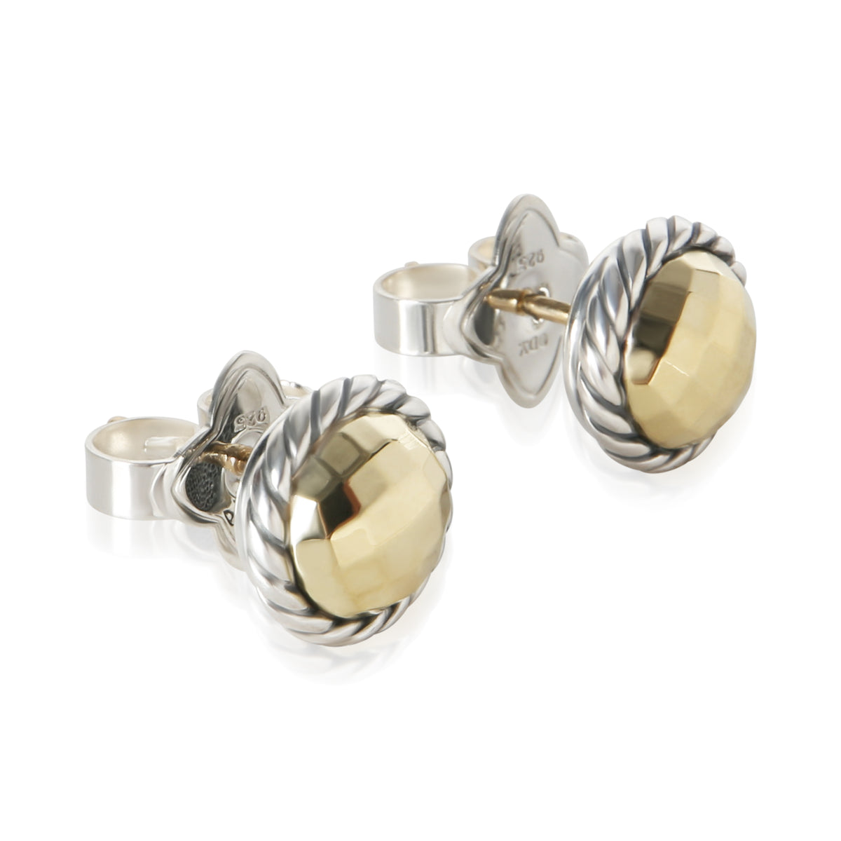 David Yurman 1/5 18K Yellow Gold & Sterling Silver Chatelaine Earrings 2