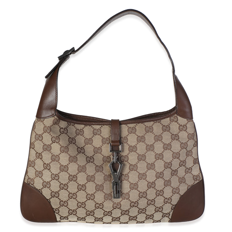 Gucci Vintage Beige GG Canvas Jackie Hobo Handbag id