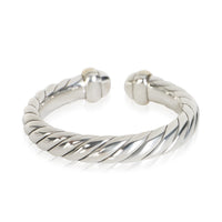 David Yurman Yellow Gold & Sterling Silver Petite Cable Open Ring 3