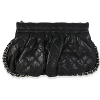 Chanel Black Washed Quilted Lambskin Chain Around Flap Bag Handbag 4