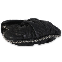Chanel Black Washed Quilted Lambskin Chain Around Flap Bag Handbag 7
