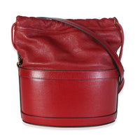Gucci Red Calfskin Horsebit 1955 Drawstring Bucket Bag Handbag 3