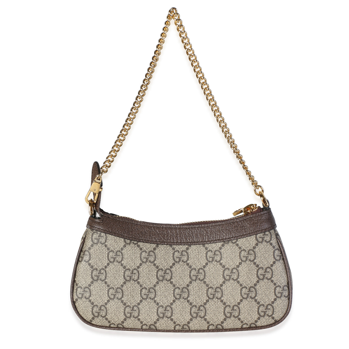 Gucci Beige GG Supreme Canvas Textured Dollar Calfskin Mini Ophidia Chain Bag Handbag 4