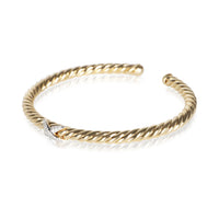 David Yurman Yellow Gold Diamond X Cablespira Bracelet 2