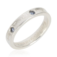 Tiffany & Co. Sterling Silver Sapphire 1837 Ring 4