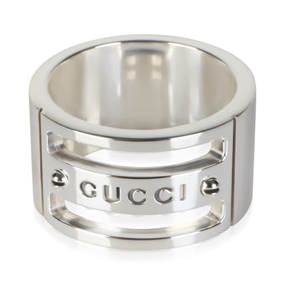 Gucci Sterling Silver Wide Ring fv