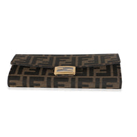 Fendi Brown FF Jacquard Canvas Baguette Wallet On Chain Handbag 5