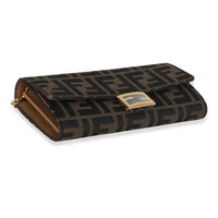 Fendi Brown FF Jacquard Canvas Baguette Wallet On Chain Handbag 7