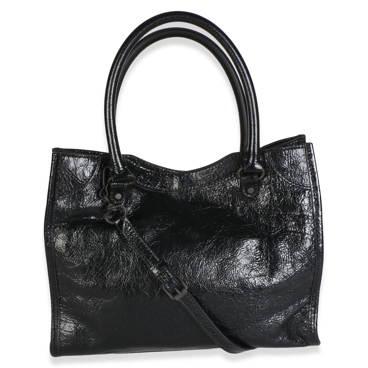 Balenciaga Black Arena Lambskin Mini Le City Tote Bag Handbag 4