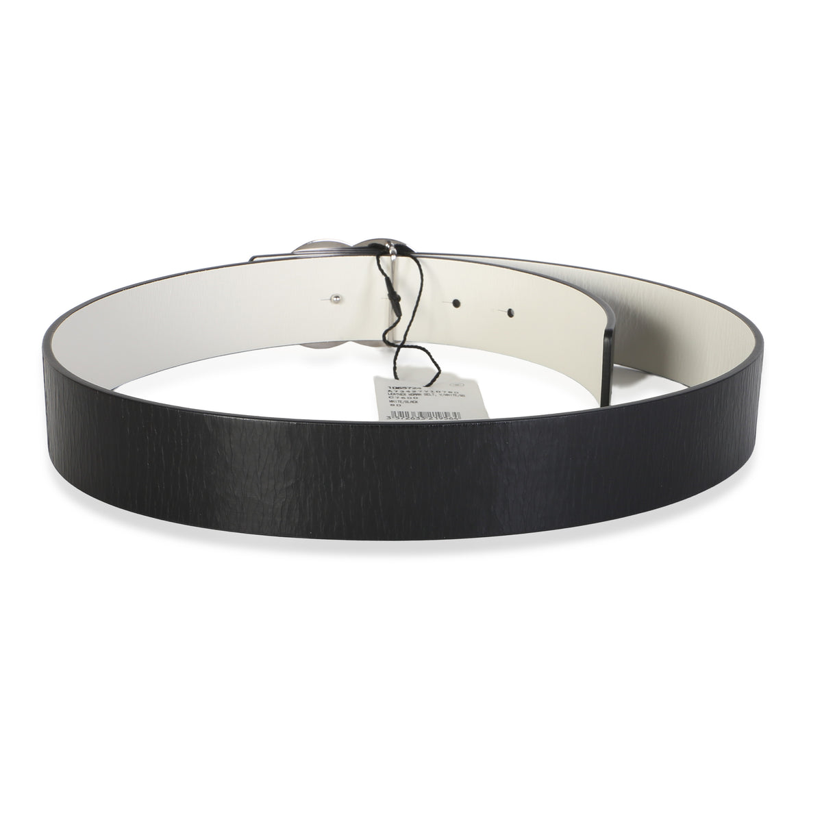 Chanel B22 White Black Patent Reversible CC Belt 80 4