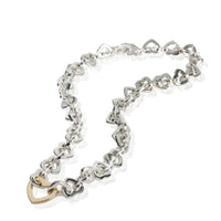 Tiffany & Co. Yellow Gold & Sterling Silver Heart Link Necklace