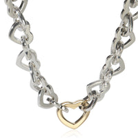 Tiffany & Co. Yellow Gold & Sterling Silver Heart Link Necklace