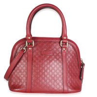 Gucci Red Microguccissima Leather Mini Dome Crossbody Bag Handbag id