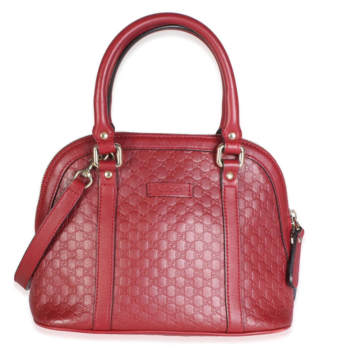 Gucci Red Microguccissima Leather Mini Dome Crossbody Bag Handbag id