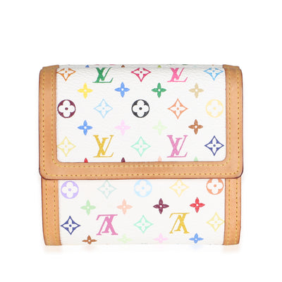 Louis Vuitton White Multicolor Monogram Canvas Elise Wallet Wallet id