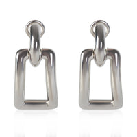 Tiffany & Co. Sterling Silver 2002 Rectangular Link Earrings fv