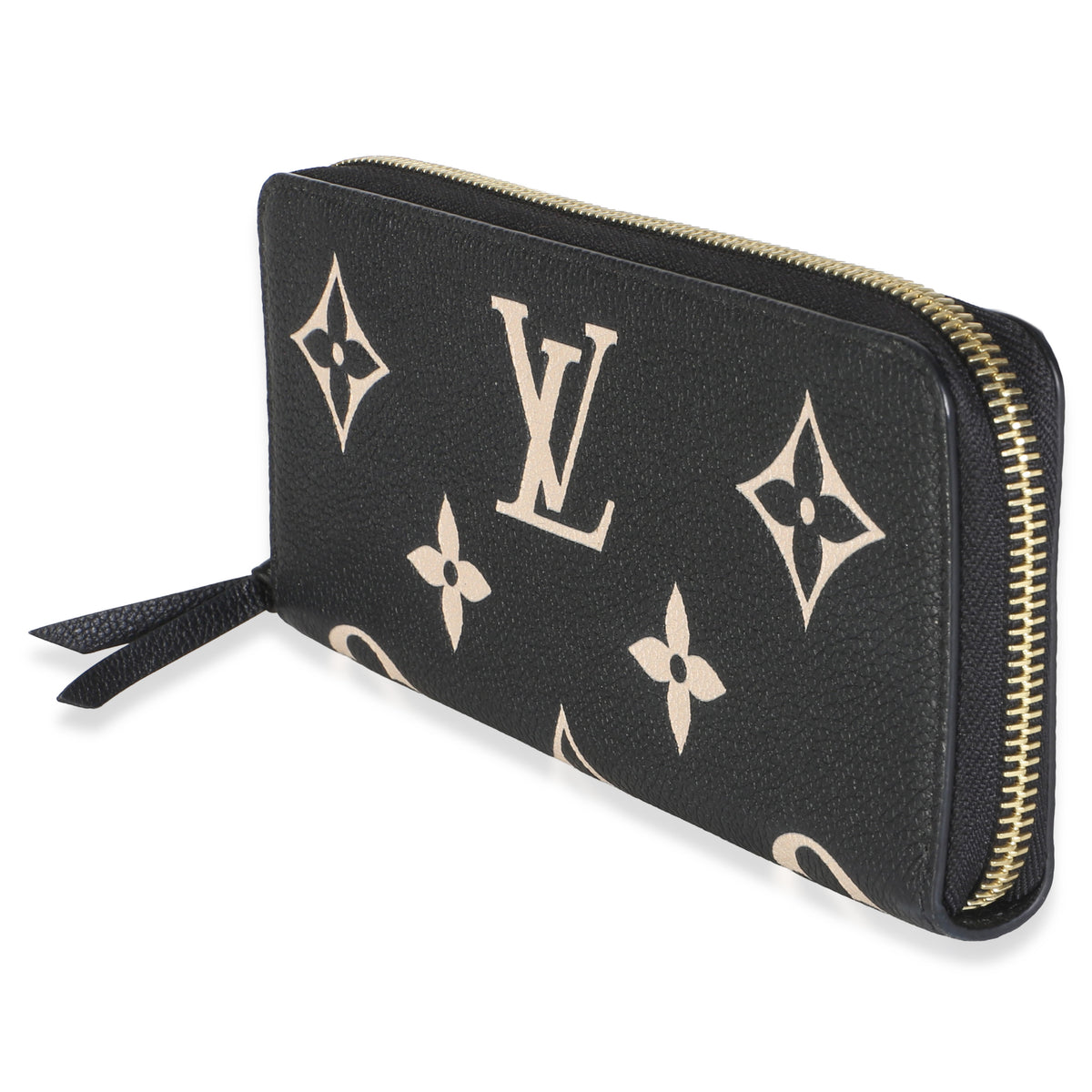 Louis Vuitton Black Beige Giant Monogram Empreinte Zippy Wallet Wallet 2