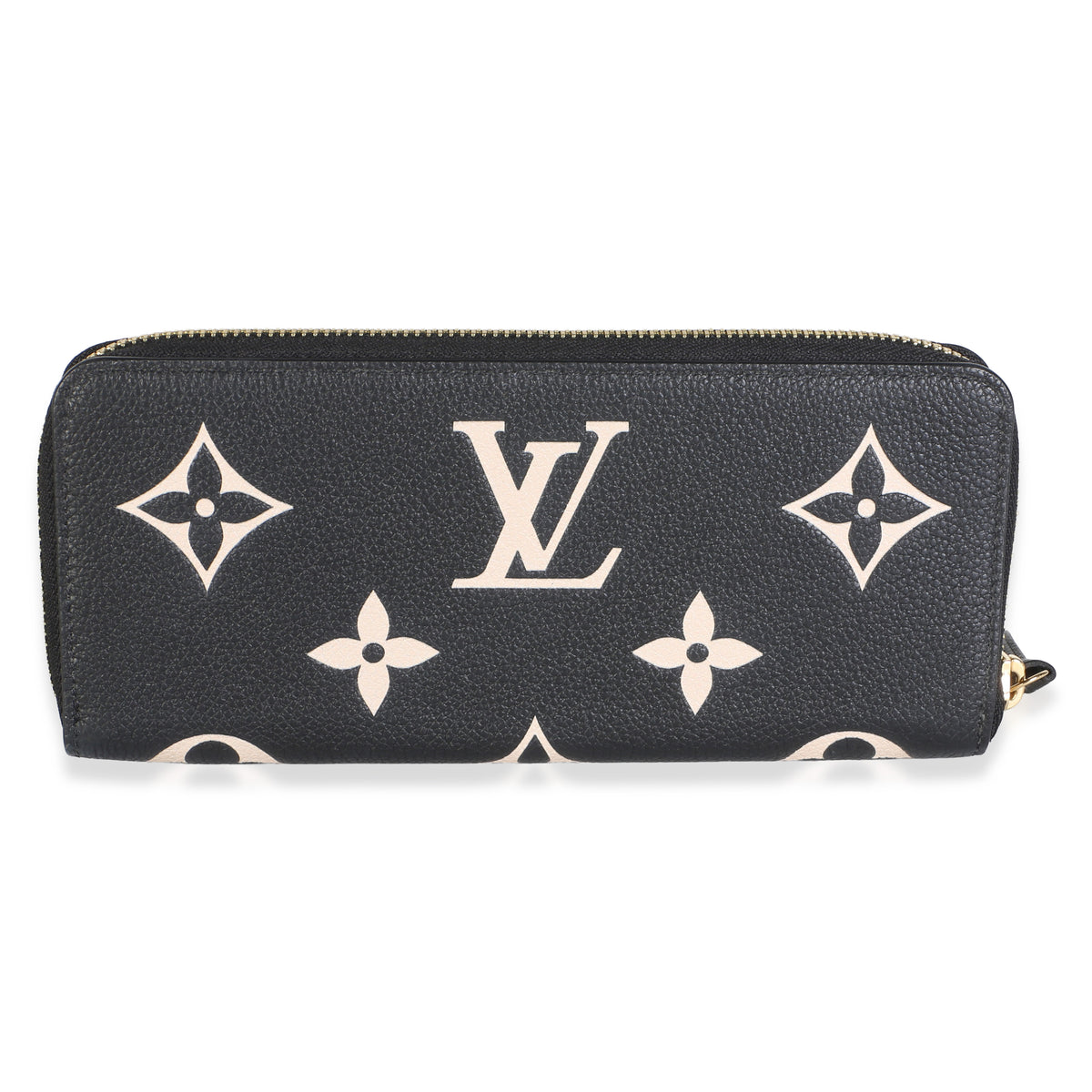 Louis Vuitton Black Beige Giant Monogram Empreinte Zippy Wallet Wallet 5