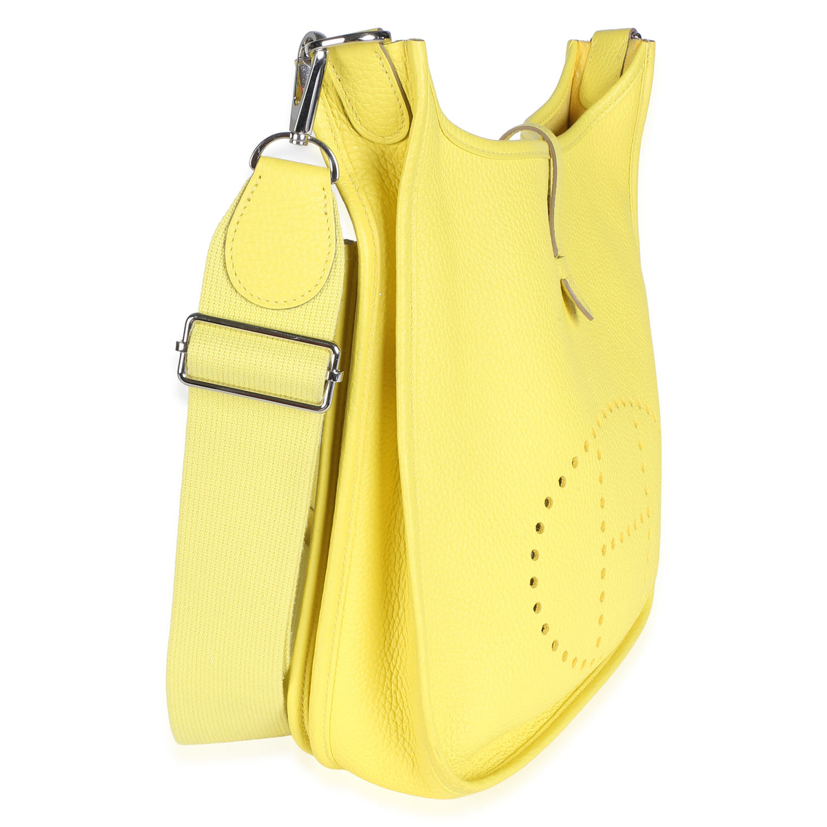 Hermès Lime Clemence Evelyne III PM 29 PHW Handbag 3