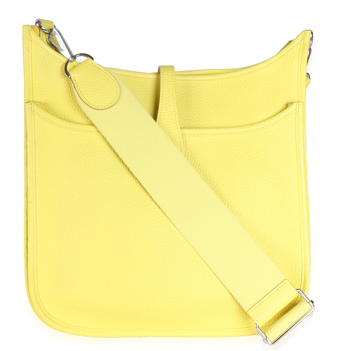 Hermès Lime Clemence Evelyne III PM 29 PHW Handbag 4