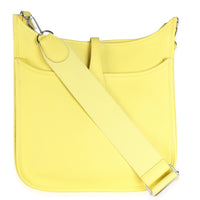 Hermès Lime Clemence Evelyne III PM 29 PHW Handbag 4
