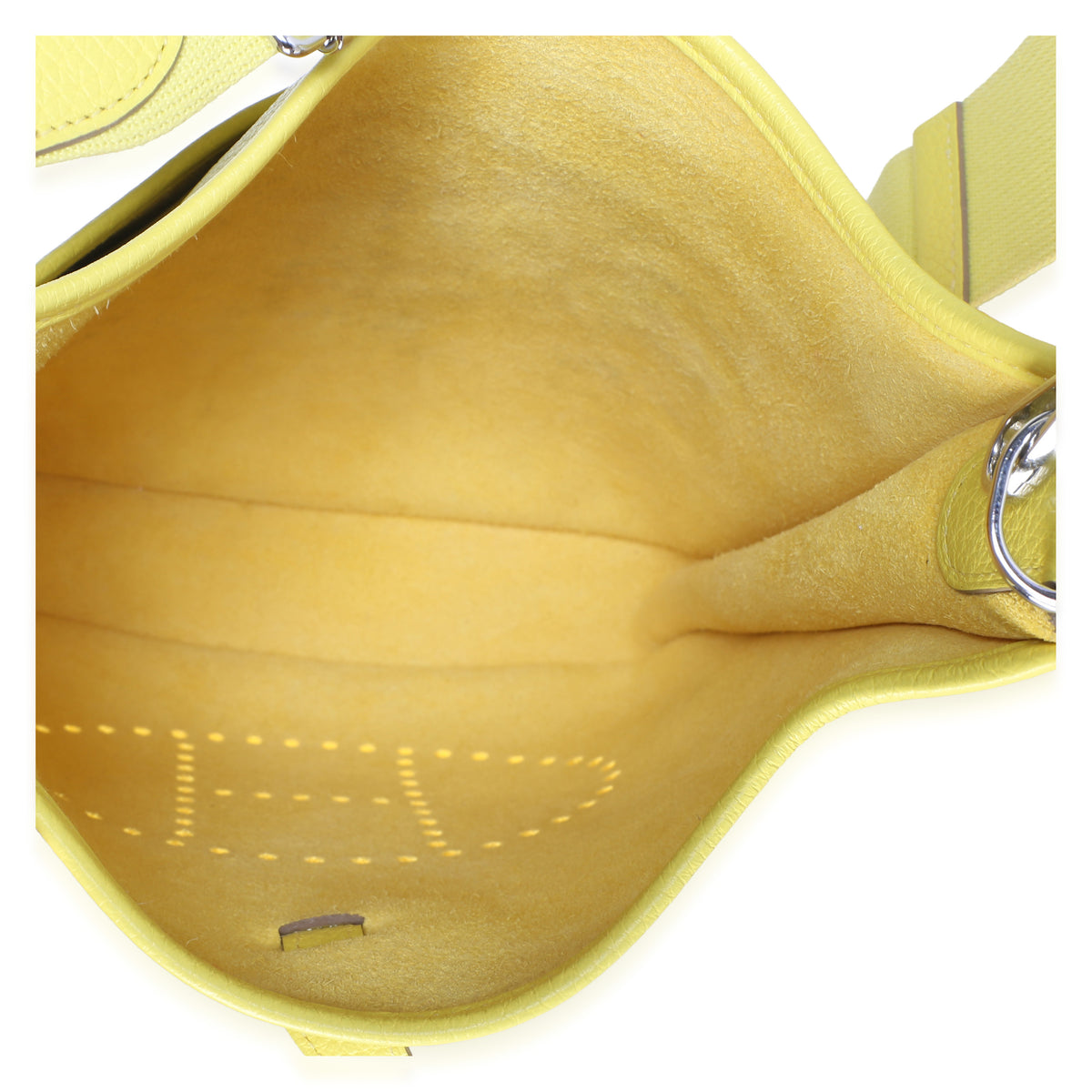 Hermès Lime Clemence Evelyne III PM 29 PHW Handbag 8