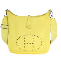 Hermès Lime Clemence Evelyne III PM 29 PHW Handbag id
