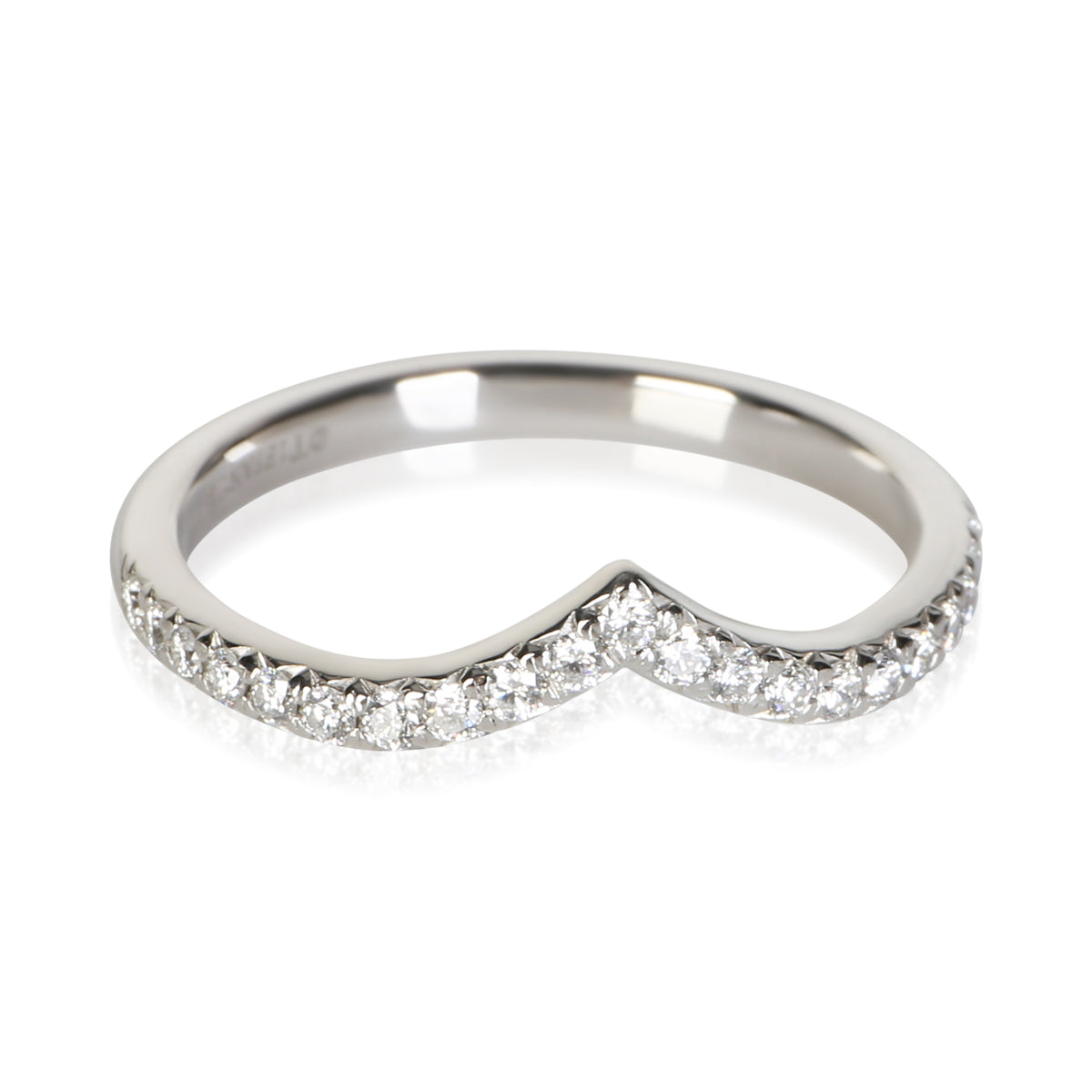 Tiffany & Co. Platinum Diamond Soleste V Band fv