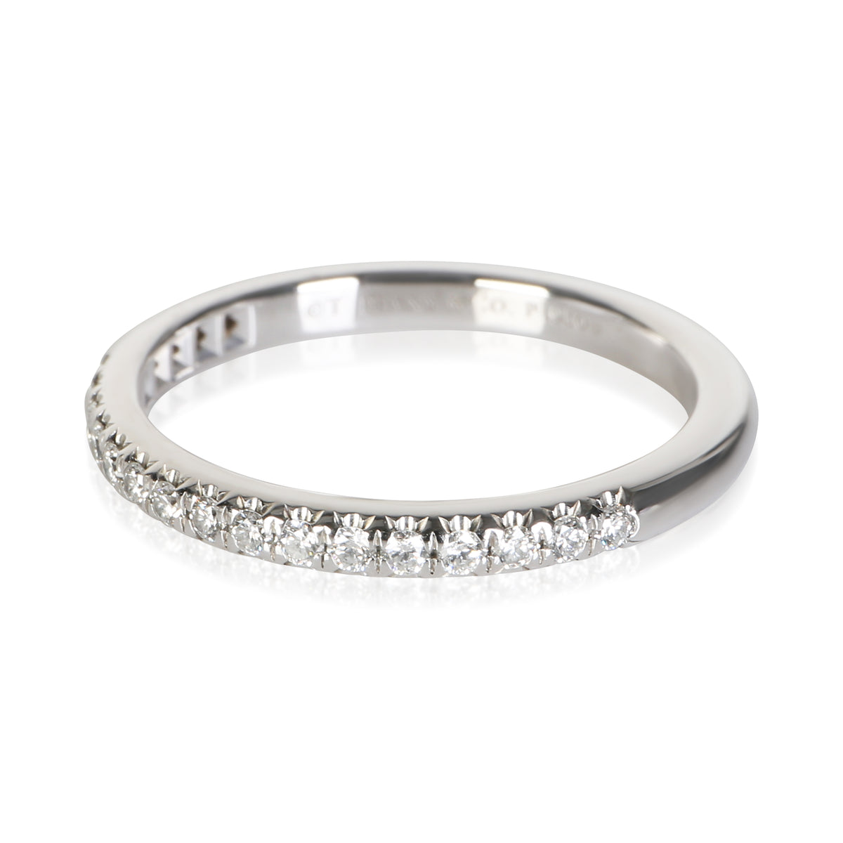 Tiffany & Co. Platinum Diamond Soleste Half Eternity Band 2
