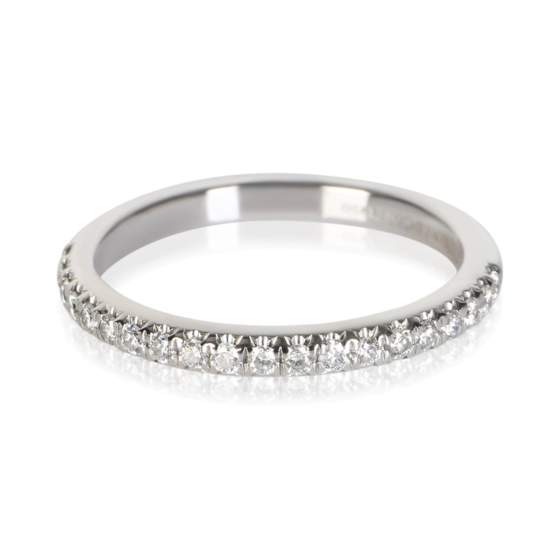 Tiffany & Co. Platinum Diamond Soleste Half Eternity Band fv