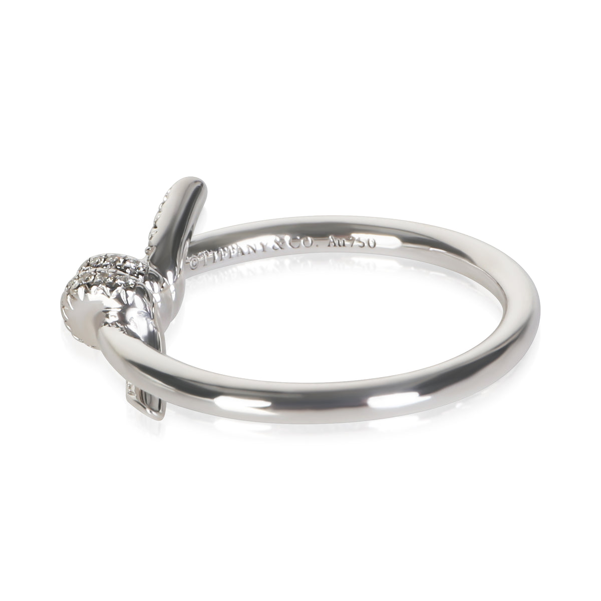 Tiffany & Co. White Gold Diamond Knot Ring 3