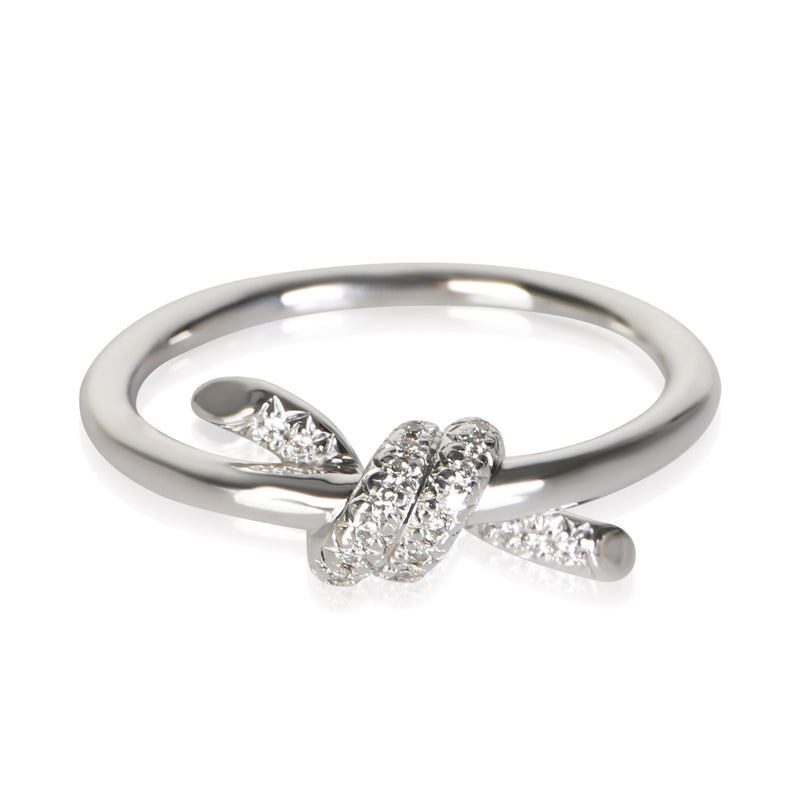 Tiffany & Co. White Gold Diamond Knot Ring fv