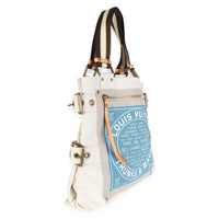 Louis Vuitton Blue Toile Canvas Globe Shopper Cabas MM Handbag 3