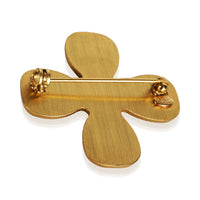 Chanel Gold Plated 2002 Cross CC Brooch 4