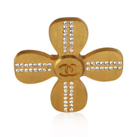 Chanel Gold Plated 2002 Cross CC Brooch fv