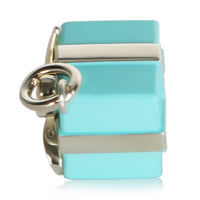 Tiffany & Co. Sterling Silver Blue Enamel Present Pendant 2