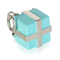 Tiffany & Co. Sterling Silver Blue Enamel Present Pendant 3