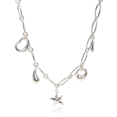 Tiffany & Co. Sterling Silver Elsa Peretti Charm Necklace