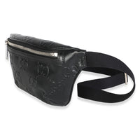 Gucci Black GG Tennis Embossed Calfskin Belt Bag Handbag 2