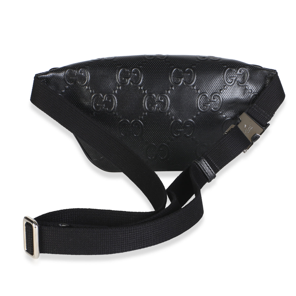 Gucci Black GG Tennis Embossed Calfskin Belt Bag Handbag 4