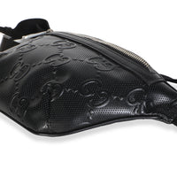 Gucci Black GG Tennis Embossed Calfskin Belt Bag Handbag 6