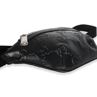 Gucci Black GG Tennis Embossed Calfskin Belt Bag Handbag 7