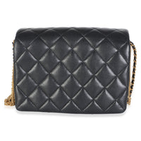 Chanel Black Quilted Lambskin Mini Medallion Multi Chain Flap Bag Handbag 4