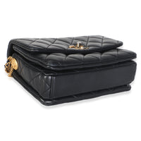 Chanel Black Quilted Lambskin Mini Medallion Multi Chain Flap Bag Handbag 7
