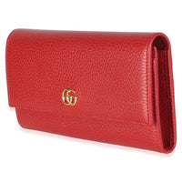 Gucci Red Dollar Calfskin GG Marmont Continental Wallet Wallet 2