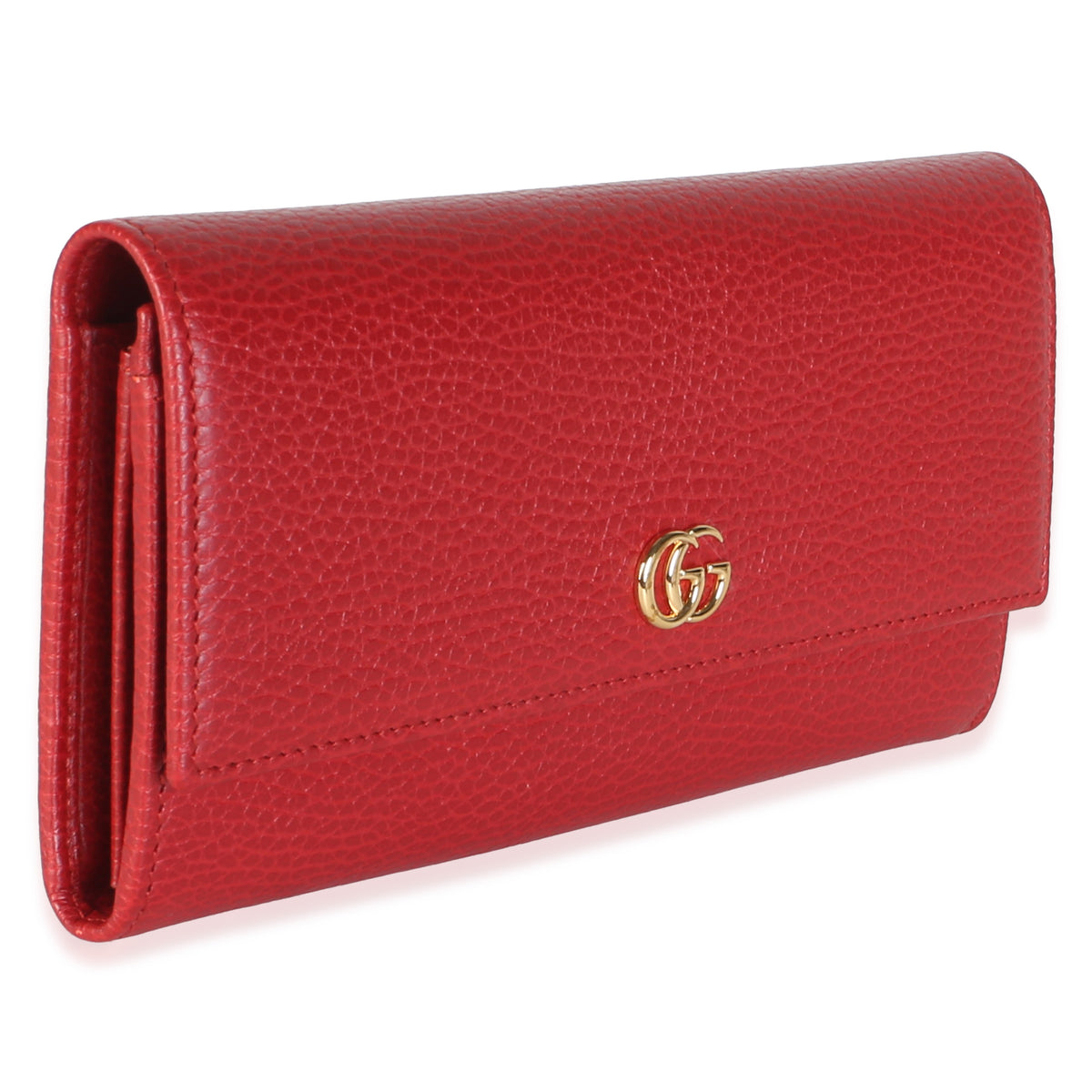 Gucci Red Dollar Calfskin GG Marmont Continental Wallet Wallet 3