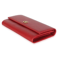Gucci Red Dollar Calfskin GG Marmont Continental Wallet Wallet 6